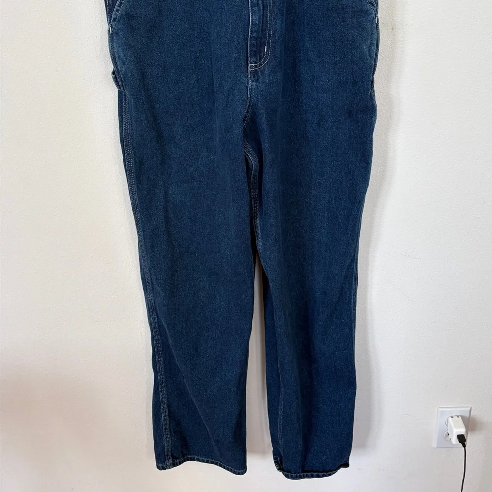 Carhartt Blue Denim Overalls Size 34 - Picture 2 of 16